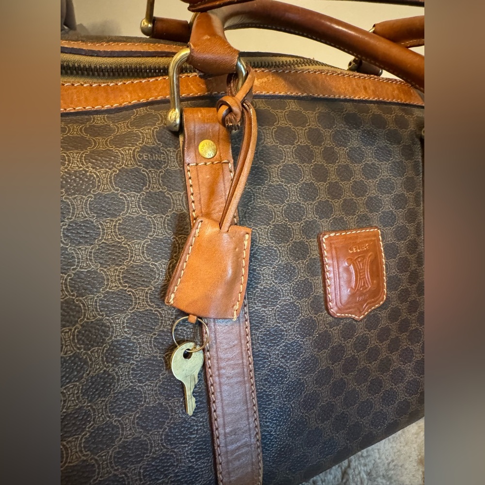 CELINE Macadam Canvas
Boston Bag PVC Leather Brown
Gold - Picture 13 of 13